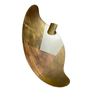 Vintage Ellipse Mixed Metal Dish/Ashtray by Los Castillo Metales Casados, Made in Mexico, Circa 1960s
