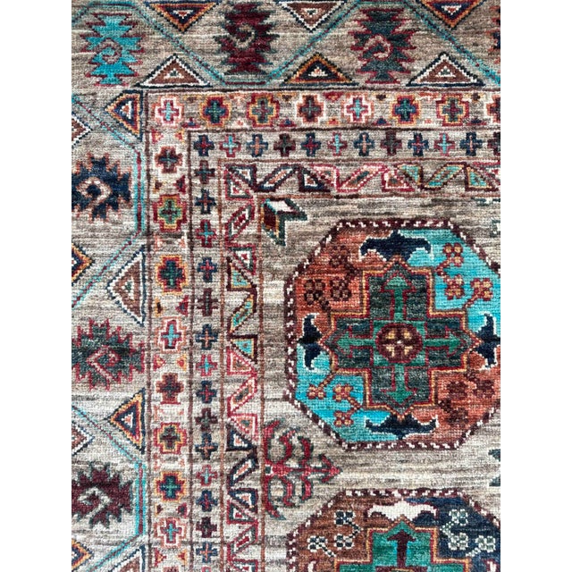 Vintage Caucasian Kazak Wool Rug With Repeating Medallions – 168x231 Cm For Sale - Image 6 of 18