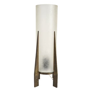 Brass and Glass Table Lamp from Stilnovo, Italy, 1950s For Sale