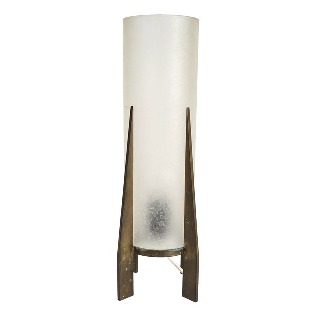 Brass and Glass Table Lamp from Stilnovo, Italy, 1950s For Sale