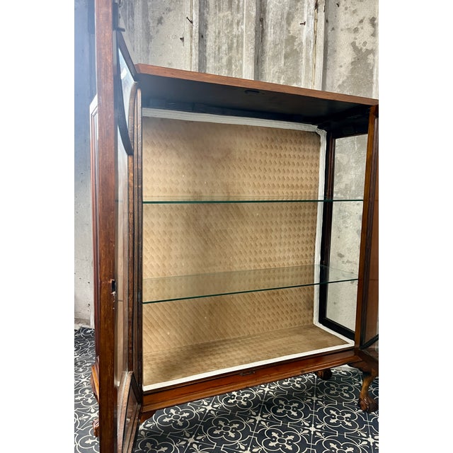 Vintage Art Deco Cocktail Display Cabinet in Walnut and Mahogany, 1930s For Sale - Image 18 of 18