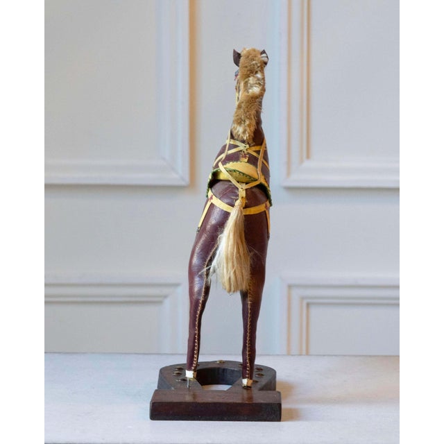 Textile French Decorative Horse in Moleskin with Saddle and Harness, 20th Century For Sale - Image 7 of 13