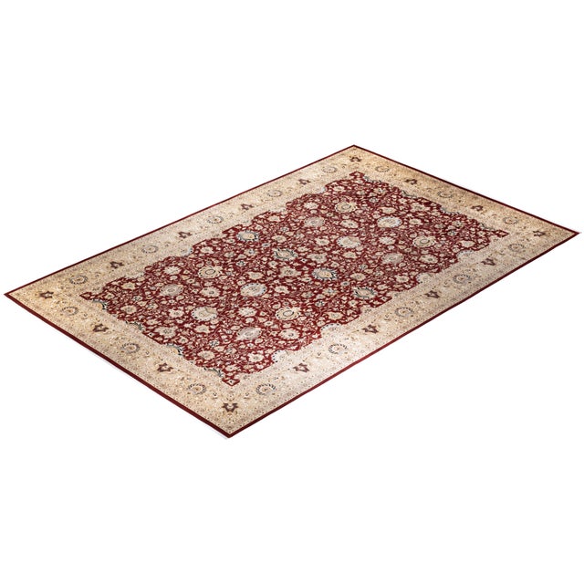 Red Mogul, One-of-a-Kind Hand-Knotted Area Rug - Red, 12' 1" x 18' 7" For Sale - Image 8 of 8