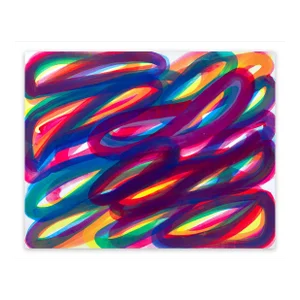 Contemporary Abstract Gouache on Fabriano Hot Press Paper Painting "Vermont 5" by Leon Phillips