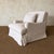 Traditional Bruce Chair - Belgian Inspired Roll Slip Covered in 100% Linen For Sale - Image 3 of 15