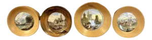 Antique Victorian Pot Lids, 1880, Set of 4