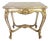 19th C. French Painted & Parcel Gilt Table W/ Marble Top For Sale