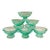 Vintage Aqua Depression Glass Dessert Cups - Set of 8 For Sale