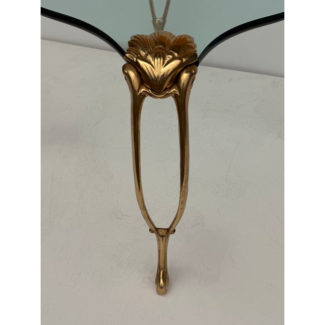 1970s Brass and Glass Coffee Table Manner of Maison Jansen For Sale - Image 10 of 12