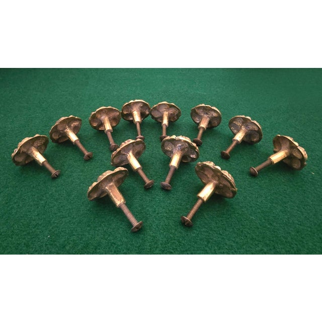 This set of 12 Solid Brass Mid-Century Floral Cabinet Knobs feature intricate florals on the front that show off the...