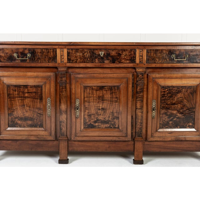 Antique French Credenza in Cherrywood and Burr Ash, 1700s For Sale - Image 9 of 12