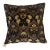 Kilim Patterned Turkic Motif Black Pillow Cover For Sale
