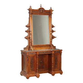 Umbertina Open Dressing Table in Walnut For Sale