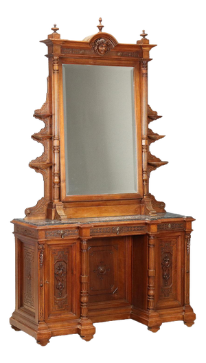 Umbertina Open Dressing Table in Walnut