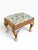 Antique Queen Anne Ottoman in Upholstery and Cabriole Legs by William Morriss, 1890s For Sale - Image 6 of 10