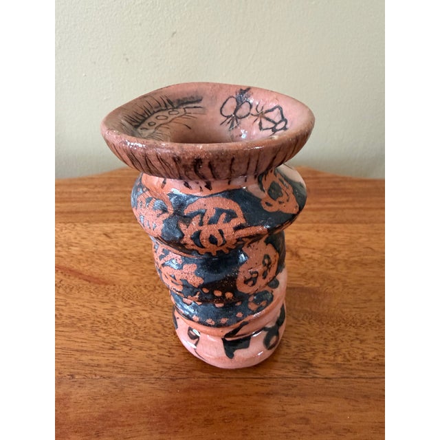Ceramic Small Brutalist Abstract Earthenware Pottery Vase For Sale - Image 7 of 7