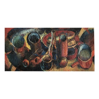 Jean Pierre Bourg, Nature morte en cuisine, 1964, Oil on Canvas For Sale