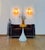 Mid-Century Modern Vintage Murano Six-Tier Felci Wall Sconces in Amber Glasses, 1990s, Set of 2 For Sale - Image 3 of 18