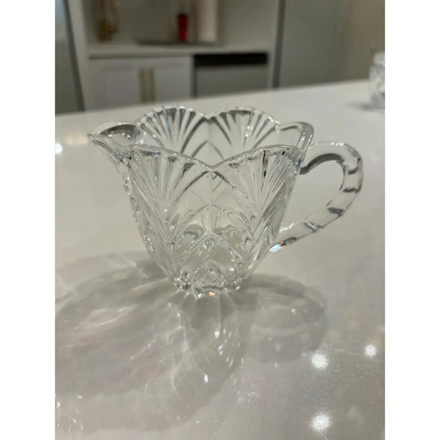 Vintage Crystal Sugar & Creamer Set For Sale - Image 12 of 12