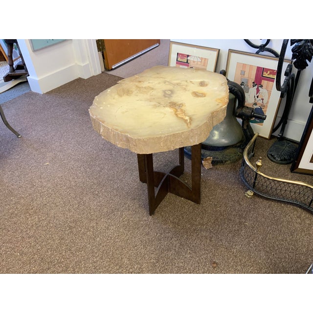 20th Century Petrified Wood Slab Table For Sale - Image 10 of 10