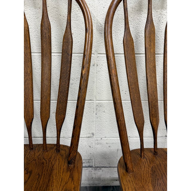 Vintage Bent Hoop Back Spindle Paddle Back Arrow Back HIgh Back Windsor Chairs For Sale - Image 10 of 11
