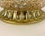 Metal Vintage Gilt Glass & Brass Flush Mount For Sale - Image 7 of 10