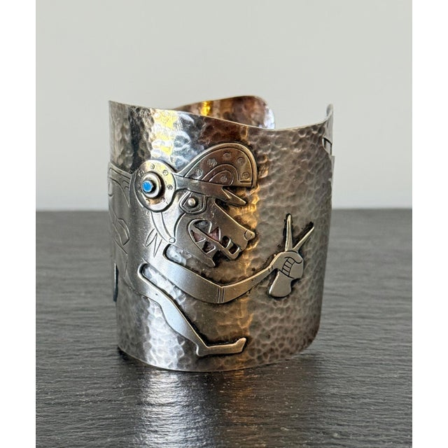 Silver Bespoken Sculptural Sterling Silver Bracelet by Graziella Laffi For Sale - Image 8 of 14
