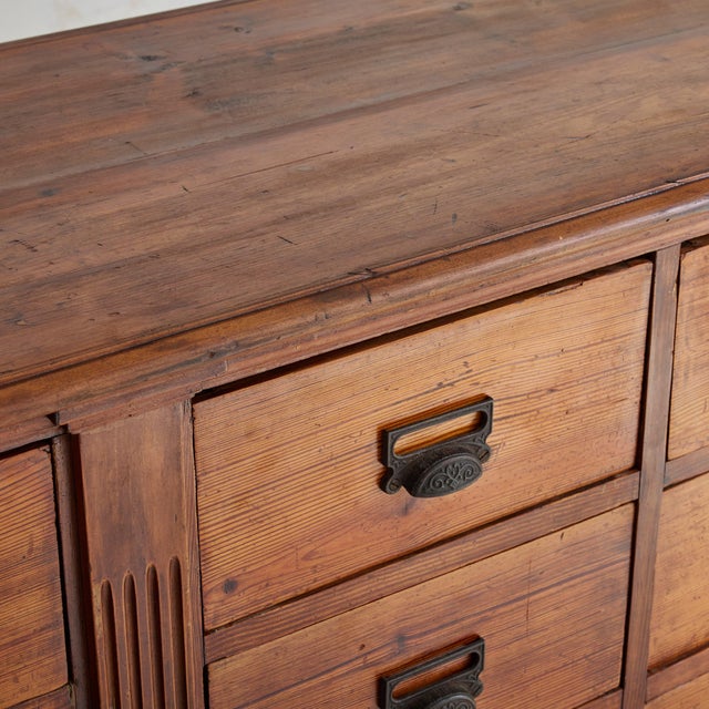 Brown Large French Oak Apothecary Cabinet, 1930s For Sale - Image 8 of 11
