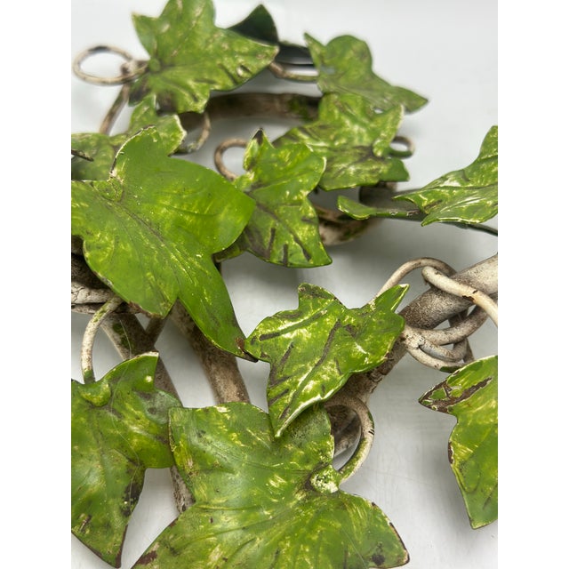 French Country Vintage Set of Three Tole Candle Sconces For Sale - Image 3 of 7