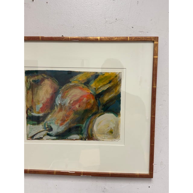 Paint Vintage Fruit Still Life Oil Painting, Signed For Sale - Image 7 of 12