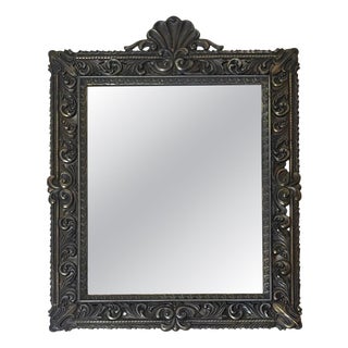 Neo-Baroque French Cast Metal Modèle Déposé Wall Mirror, 1900 For Sale