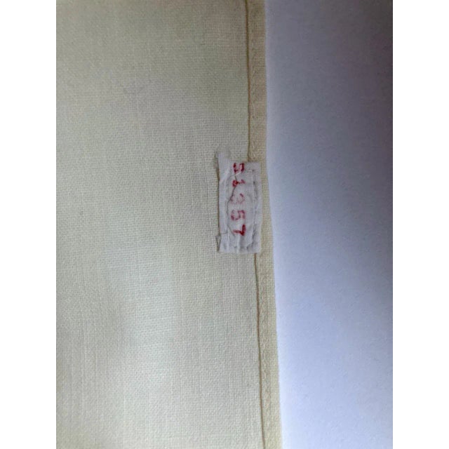 Vintage Cotton Embroidered Creamy Yellow Finger Tip Towel For Sale - Image 11 of 12