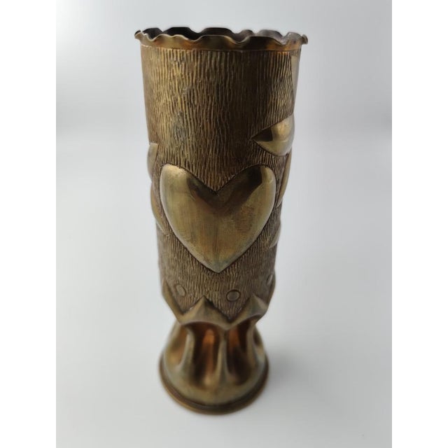 Late 19th Century Art Nouveau Brass Vase, 1890 For Sale - Image 5 of 9
