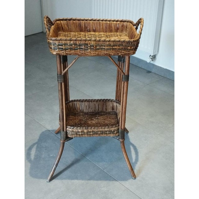 Antique Wicker Side Table, 1890s For Sale - Image 16 of 18