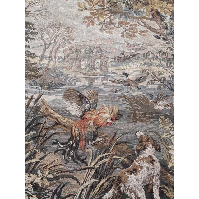 Vintage French Aubusson Style Jacquard Tapestry, 1970s For Sale - Image 4 of 18