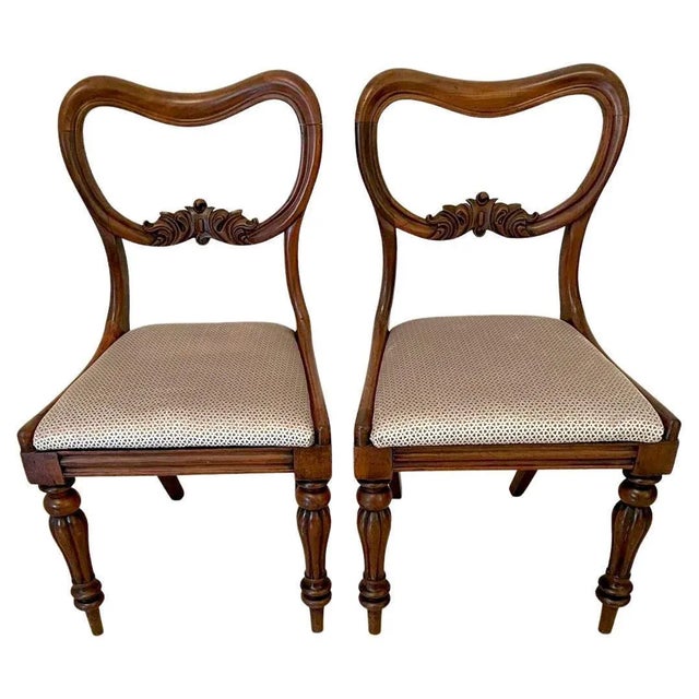 Set of Antique Victorian Mahogany Side Chairs For Sale - Image 14 of 14