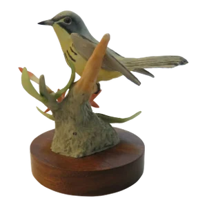 1980s Moussalli Canada Warbler Bird-Porcelain Figurine
