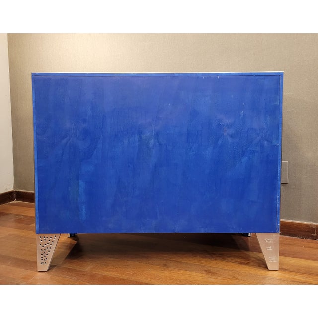 Art Deco Chest of Drawers in Blue Crystal, 19th Century For Sale - Image 15 of 18