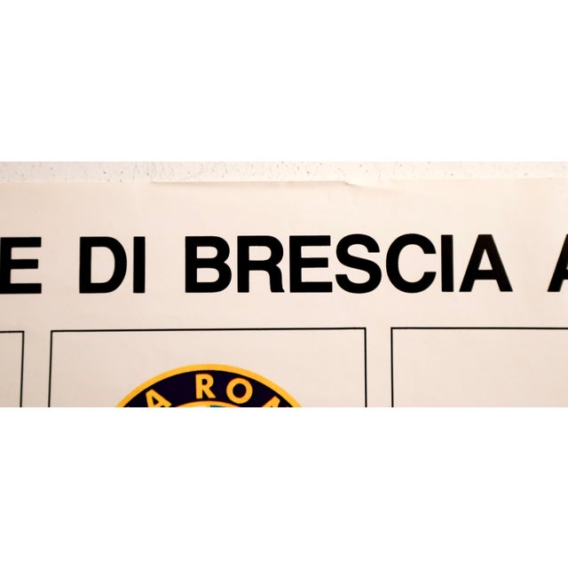 1990 Italian Racing Poster, Comune Di Brescia Assessorato Sport - 1000 Miglia Trofeo Fin-Eco For Sale - Image 4 of 6