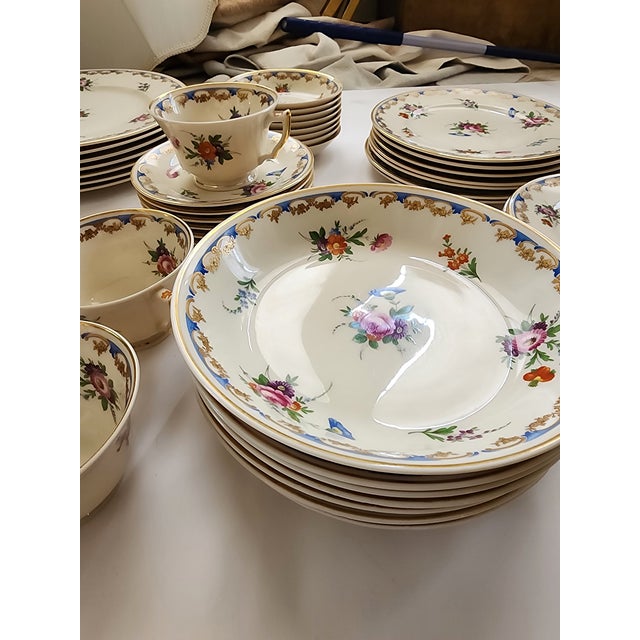 Set of Fine American Made Porcelain Dinnerware For Sale In San Antonio - Image 6 of 9