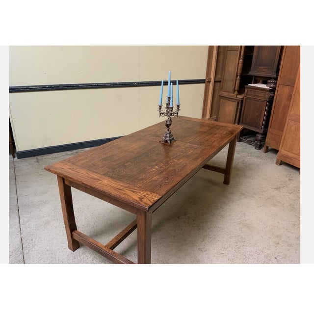 Vintage Monastery Table in Oak, 1955 For Sale - Image 3 of 8
