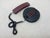 Plastic Vintage 1980s Postmodern Desk Phone | Radio Shack Monte Carlo in Burgundy & Black For Sale - Image 7 of 7