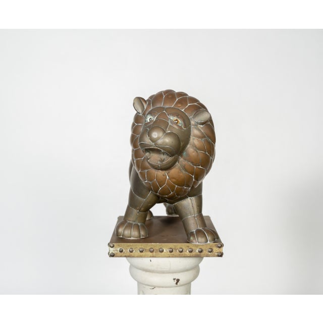 Modern Mid 20th Century Mexican Modernist Lion Sculpture For Sale - Image 3 of 10