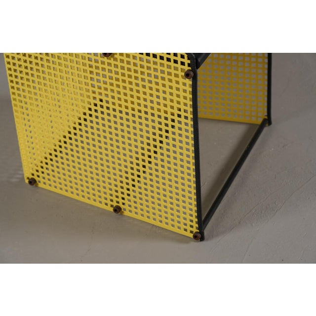 Vintage Yellow Metal Chair by Peter Preller, Germany, 1980s For Sale - Image 12 of 13