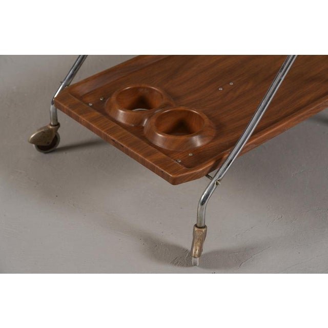 Metal Vintage Aluminium and Plastic Bar Cart, Italy, 1970s For Sale - Image 7 of 9