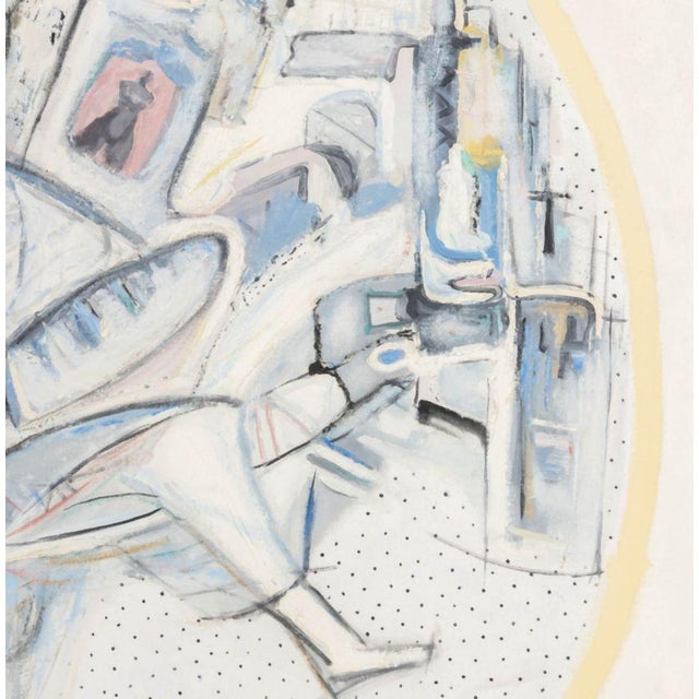 Abstract Mid 20th Century Agudelo Abstract Figural Composition Oil on Canvas For Sale - Image 3 of 11