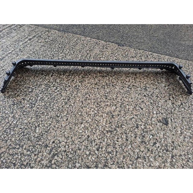 Brown Antique Victorian Cast Iron Fireplace Fender For Sale - Image 8 of 10