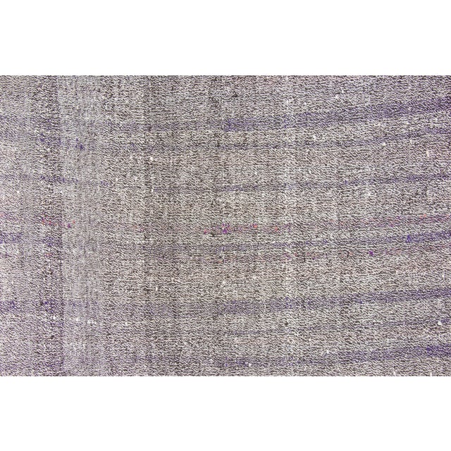 Vintage Chaput Kilim Wool Runner With Textural Stripes by Rug & Kilim, 1950-1959 For Sale In New York - Image 6 of 9