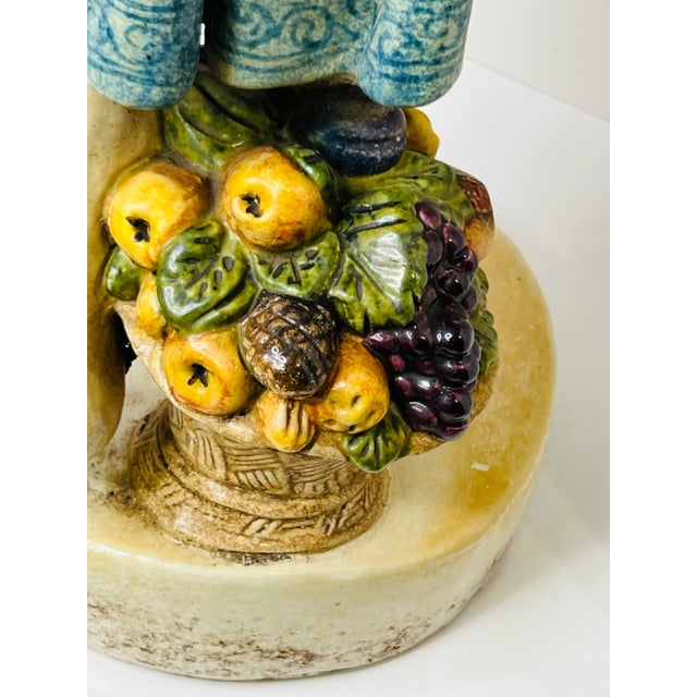 Ceramic Majestic Italy Della Robbia Four Season Statue For Sale - Image 7 of 12