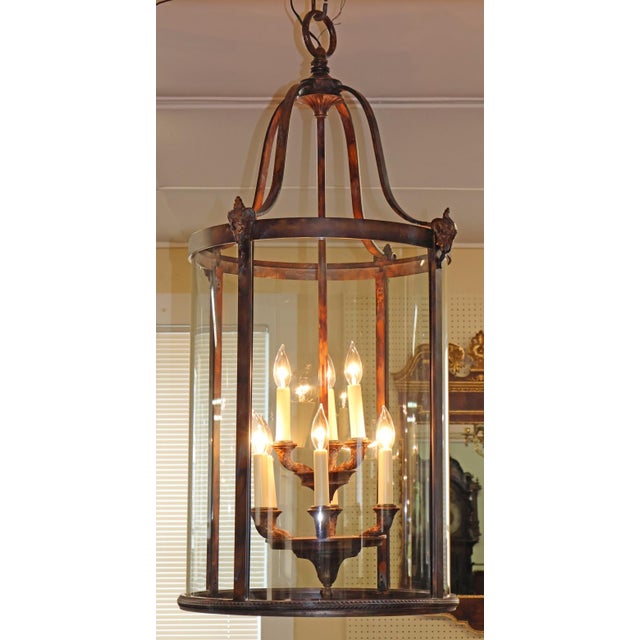 ​Monumental 10 Light Patina Bronze Lantern Chandelier Dimensions : 44" Tall X 20" Round This stunning lantern is made in...